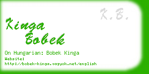 kinga bobek business card